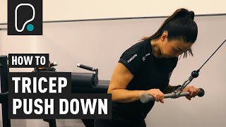 How To Do A Tricep Pushdown [upl. by Esyned]