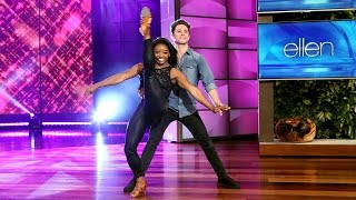 DWTS Duo Simone Biles and Sasha Farber Perform [upl. by Jewell581]