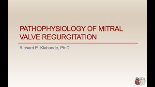 Mitral regurgitation pathophysiology [upl. by Ayel]