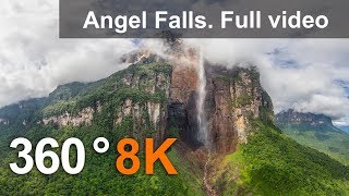 360° Angel Falls Venezuela Aerial 8K video [upl. by Yerffeg]