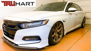 Truhart Street Plus Coilover Install 2018 Honda Accord [upl. by Colier]