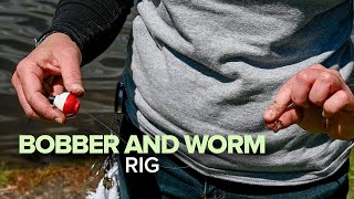 How To Rig a Bobber and Worm for Fishing [upl. by Ellehcir]