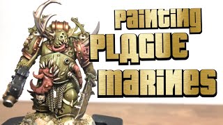 How to Paint Plague Marines  Warhammer 40k [upl. by Bergin]