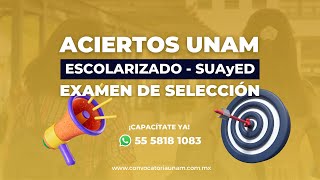 Aciertos UNAM  Conoce Más Sobre los Aciertos para Ingresar a la UNAM [upl. by Davena]