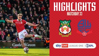 HIGHLIGHTS  Wrexham AFC v Bolton Wanderers [upl. by Arathorn520]