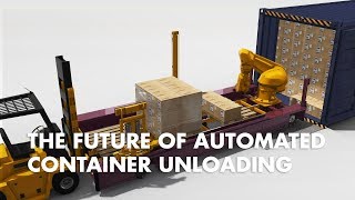 Automated Container Unloading  concept [upl. by Alburg]