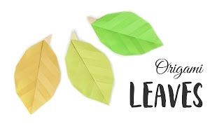 Easy Origami Leaf Tutorial  DIY  Paper Kawaii [upl. by Alekat343]