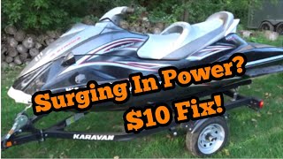 Yamaha Jetski Surging Power Loss Issue 10 Fix [upl. by Eleanora]