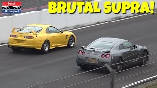 700HP Toyota Supra  Drag Racing amp BURNOUTS  Japfest 2017 [upl. by Atteoj]