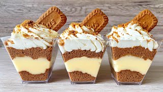 Lotus Biscoff Dessert Cups  NO BAKE Dessert Very Easy and Yummy [upl. by Reginald]