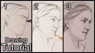 Portrait Drawing Lesson  A Step By Step Tutorial [upl. by Hobart]