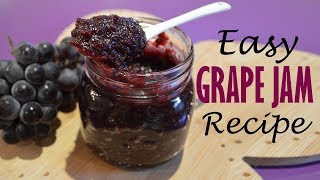 Homemade Grape Jam Recipe  Easy Low Sugar Jam [upl. by Benoite]