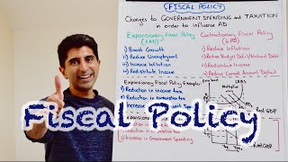 Y1 30 Fiscal Policy  Government Spending and Taxation [upl. by Leehar]