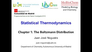 Statistical Thermodynamics Chapter 1 The Boltzmann Distribution [upl. by Adaran]