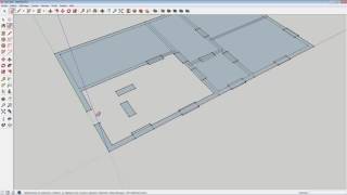 Sketchup  Comment créer une villa ou maison parite1 [upl. by Yeslaehc]