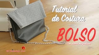 Tutorial 45  Como hacer un Bolso con cierre magnético  How to make a bag with magnetic closure [upl. by Arlene]