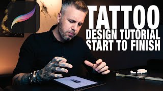 How to DESIGN a TATTOO from start to finish using PROCREATE [upl. by Leandra]