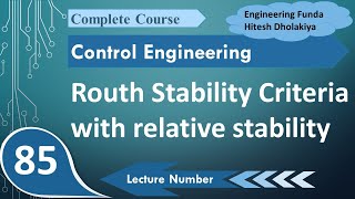 Routh Stability Criterion Relative Stability in Control Systems [upl. by Clementia]