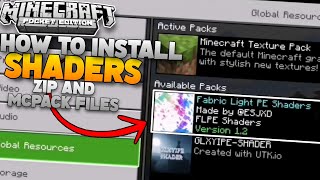 How To Install Shaders in Minecraft PE  Any Version   Zip amp Mcpack Files  2021 [upl. by Nytsirc797]