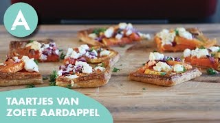 Taartjes van zoete aardappel  ANGELO  Recept 19 [upl. by Wernick]