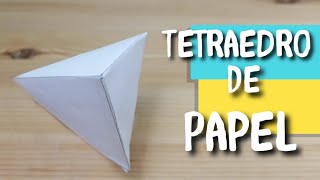 COMO HACER UN TETRAEDRO DE PAPEL [upl. by Sined777]