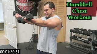 Intense 5 Minute Dumbbell Chest Workout [upl. by Renckens]