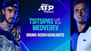 Tsitsipas vs Medvedev  Nitto ATP Finals Highlights [upl. by Rubie709]