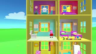 Peppa Pig Game  Crocodile Hiding in Toy House Furniture [upl. by Colby]