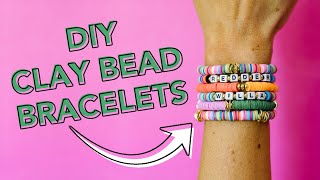 How to Make DIY Clay Bead Bracelets  The Pretty Life Girls [upl. by Esydnac]