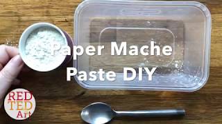 How to make Paper Mache Paste without glue  Fast Easy ONLY TWO INGREDIENTS Papier Mache Recipe [upl. by Lemra]