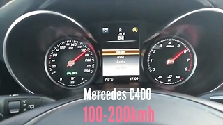 Mercedes C400 acceleration 2016 333PS Sound 100200kmh [upl. by Kelson239]