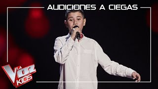 Juanmi Salguero canta Turu turai  Audiciones a ciegas  La Voz Kids Antena 3 2021 [upl. by Ahsikym]