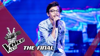 Justin – Bellyache  The Final  The Voice Kids  VTM [upl. by Orrocos]