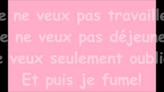 Pink Martini  Je ne veux pas travailler lyrics [upl. by Demah]