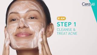 Simple Routine for Acne Prone Skin  Cerave [upl. by Modnar]