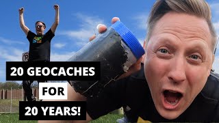 FINDING 20 GEOCACHES FOR 20 YEARS OF GEOCACHING [upl. by Syhr649]