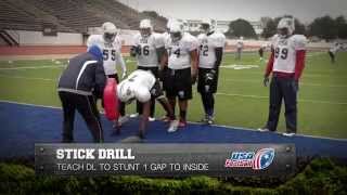 Defensive Line Drill Stick Drill Gary Salgado [upl. by Eidolem]