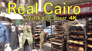 Real Cairo Egypt Walking Tour 4K ASMR [upl. by Novla881]