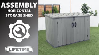 Lifetime Horizontal Storage Shed  Lifetime Assembly Video [upl. by Ennahs288]