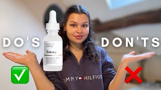 HOW TO PROPERLY USE THE ORDINARY NIACINAMIDE SERUM  Dos and Donts [upl. by Shakespeare]