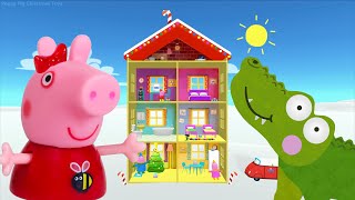 Peppa Pig Game  Crocodile Hiding in Christmas Toys  Family Home Playset [upl. by Emsoc333]