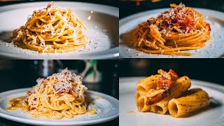 FOUR PASTAS from Stanley Tucci Searching for Italy  Cacio e Pepe Gricia Carbonara amp Amatriciana [upl. by Jade]