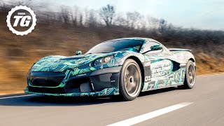 WORLD EXCLUSIVE Rimac CTwo electric hypercar first drive  Top Gear [upl. by Scornik]