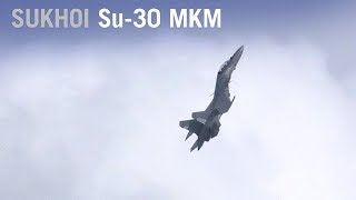 Sukhoi Su30 MKM Fighter Shows Off Thrust Vectoring Maneuvers Over Singapore – AINtv [upl. by Aivan823]