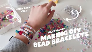 making simple bead bracelets 🍭  jelly record [upl. by Nordine]