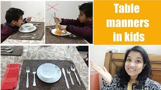 Table manners in kids  Dining etiquette for kids [upl. by Hogue371]