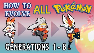 How To Evolve All Pokémon All Generations 18 [upl. by Uzziel]