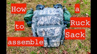 Army Rucksack Assembly How to assemble a rucksack [upl. by Eitnom]