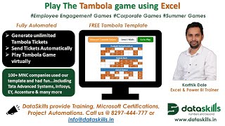 How to play Tambola Game in Excel  Housie Game in Excel  Fully Automated Tambola Game using VBA [upl. by Higbee]