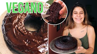 BOLO DE CHOCOLATE VEGANO E SEM GLÚTEN  Super Fofinho [upl. by Lechner]